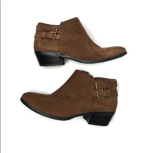 Sam Edelman brown suede ankle booties size 6 1/2